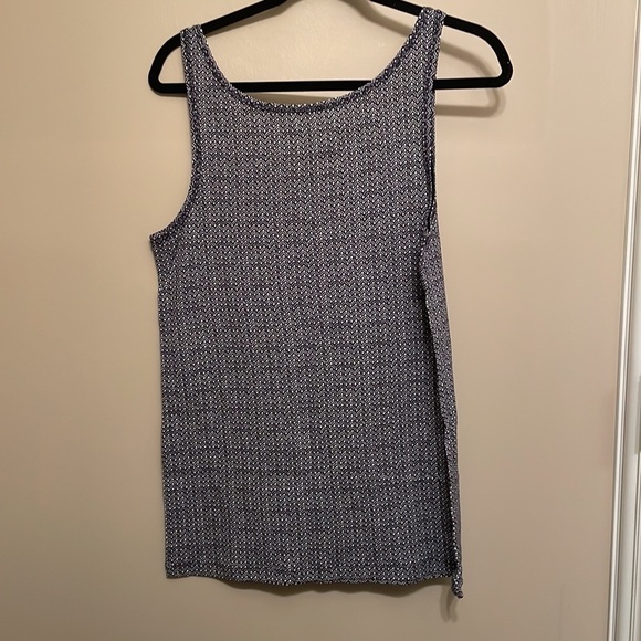 EUC LOFT women’s blue and white print tank XL​ - Picture 3 of 3
